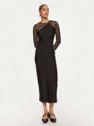 ROTATE Sukienka koktajlowa Isadora 112910100 Czarny Slim Fit. Czarne sukienki damskie ROTATE, bez wzorów, z syntetyku, wizytowe, bez kołnierzyka, bez ramiączek. Za 609.99 zł.