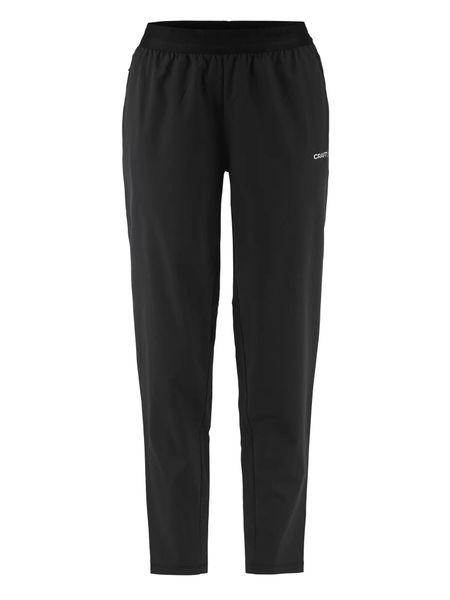 Craft Essence Training Pants 3 W – Spodnie treningowe z materiału z recyklingu. Czarne spodnie materiałowe damskie Craft, bez wzorów, z elastanu. Za 344.00 zł.
