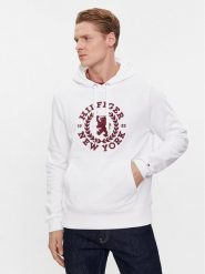 Tommy Hilfiger Bluza Big Icon MW0MW33650 Biały Regular Fit. Białe bluzy bez kaptura męskie Tommy Hilfiger, m, z bawełny. Za 799.99 zł.