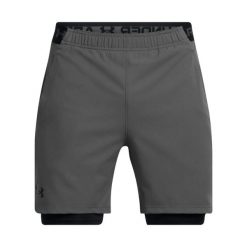 Krótkie 2-w-1 tkane Under Armour Vanish. Czarne szorty sportowe męskie Under Armour, xl, z materiału, na fitness i siłownię. Za 273.50 zł.