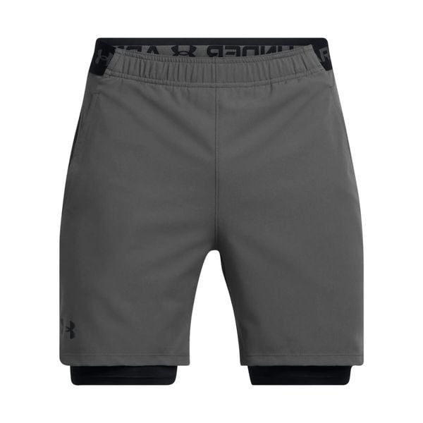 Krótkie 2-w-1 tkane Under Armour Vanish. Czarne szorty sportowe męskie Under Armour, xl, z materiału, na fitness i siłownię. Za 273.50 zł.
