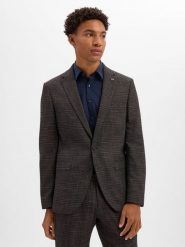 Finshley & Harding London marynarka z modułowej kolekcji Mężczyźni Slim Fit brązowy|niebieski, 98. Brązowe marynarki męskie Finshley & Harding London, bez wzorów. Za 799.95 zł.
