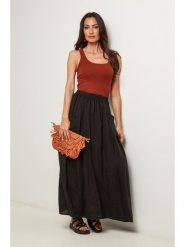 Le Monde du Lin Lniana spódnica w kolorze czarnym rozmiar: 36/38. Czarne spódniczki damskie Le Monde du Lin, bez wzorów, ze lnu, maxi. Za 152.99 zł.