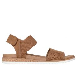 Sandały damskie Skechers BOBS Desert Kiss Low - Top Look. Brązowe sandały damskie Skechers, bez wzorów, bez obcasa. Za 264.00 zł.