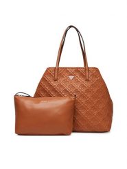 Guess Torebka Adelasia HWQL96 58240 Brązowy. Brązowe torebki klasyczne damskie Guess, z aplikacjami, ze skóry, bez dodatków. Za 479.99 zł.