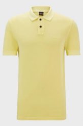 Koszulka męska Polo BOSS Prime Bright Yellow regular fit żółta (50507813-737). Żółte koszulki polo męskie Boss, m, bez wzorów, bez ramiączek. Za 209.00 zł.