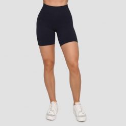 Szorty damskie fitness bezszwowe z wysoką talią czarne Lift. Czarne spodenki sportowe damskie GYMBEAM, s, z elastanu, do biegania. Za 85.90 zł.