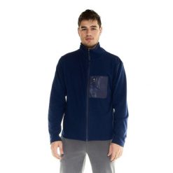 Męski sweter Leone ze stójką i zamkiem błyskawicznym w stylu Lifestyle. Niebieskie swetry męskie LEONE 1947 APPAREL, l, bez wzorów, z tkaniny, bez kołnierzyka. W wyprzedaży za 195.65 zł.