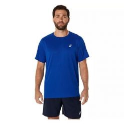 Koszulka Asics Core. Niebieskie t-shirty damskie Asics, bez wzorów, bez kołnierzyka. Za 166.00 zł.