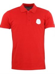 Peak Mountain Koszulka polo w kolorze czerwonym rozmiar: L. Czerwone koszulki polo męskie Peak Mountain, l, bez wzorów, z bawełny, bez ramiączek. Za 83.42 zł.