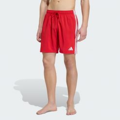 Szorty do pływania 3 stripes 8 inch. Białe szorty sportowe męskie Adidas, s, z materiału, do pływania. Za 149.00 zł.