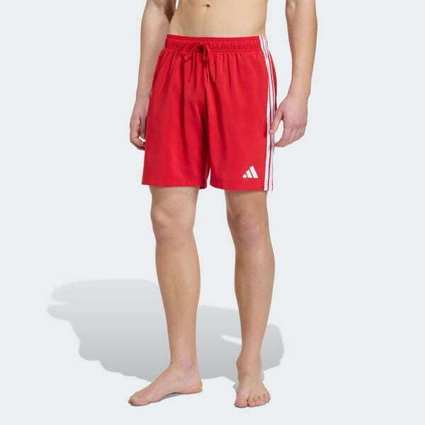 Szorty do pływania 3 stripes 8 inch. Białe szorty sportowe męskie Adidas, s, z materiału, do pływania. Za 149.00 zł.