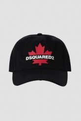 DSQUARED2 Czarna czapka z daszkiem. Czarne czapki męskie Dsquared2, bez wzorów. W wyprzedaży za 439.99 zł.