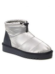 Jenny Fairy Botki WS5918-10 Srebrny. Szare botki damskie Jenny Fairy, z materiału, bez obcasa, na płaskiej podeszwie, bez zapięcia. Za 139.99 zł.