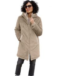 Heine Płaszcz przejściowy w kolorze beżowym rozmiar: 42. Brązowe płaszcze damskie Heine, bez wzorów. Za 252.99 zł.