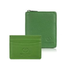 Zestaw prezentowy dla niej portfel damski zielony T-139 i skórzane etui na karty T-151 Paolo Peruzzi ZUP-143-GR. Zielone portfele damskie bez wzorów, ze skóry. Za 109.00 zł.