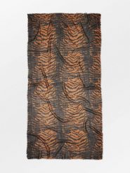 Becksöndergaard Wełniany szal w kolorze karmelowo-czarnym - 200 x 100 cm rozmiar: onesize. Brązowe szaliki i kominy damskie Becksöndergaard, bez wzorów, z materiału. Za 173.99 zł.