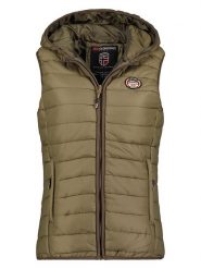 Geographical Norway Kamizelka pikowana "Vatika" w kolorze khaki rozmiar: M. Brązowe kamizelki damskie Geographical Norway, m. Za 153.71 zł.