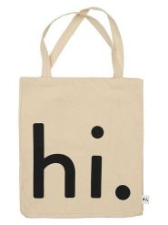 Design Letters Torba "hi." w kolorze beżowym na zakupy - 40 x 45 x 17 cm rozmiar: onesize. Brązowe shopper bag damskie Design Letters, bez wzorów, z bawełny, bez dodatków. Za 86.99 zł.