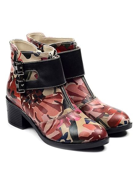 Goby Botki ze wzorem rozmiar: 40. Botki damskie Goby, z materiału, eleganckie, z okrągłym noskiem, bez obcasa, bez zapięcia. Za 304.99 zł.