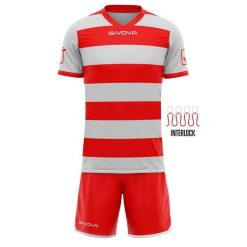 Komplet treningowy rugby - koszulka i spodenki, 100% poliester. Czerwone spodenki sportowe damskie Givova, m, z materiału, na fitness i siłownię. Za 107.91 zł.