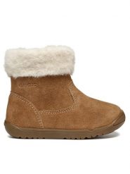 Geox Kozaki B Macchia Girl B464PC 00022 C6627 Brązowy. Brązowe kozaki dziewczęce Geox, bez wzorów, ze skóry, bez obcasa. Za 269.99 zł.