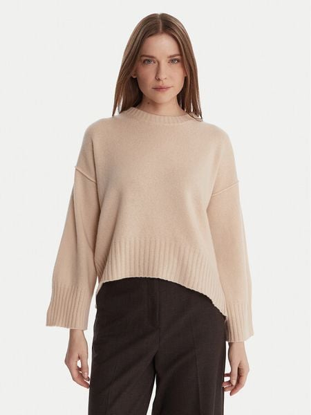 Marella Sweter Amelia 2523366305 Écru Loose Fit. Swetry klasyczne damskie Marella, l, z wełny, bez kołnierzyka. Za 1,089.00 zł.