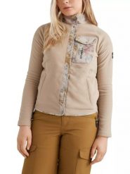 Sweter polarowy damski O'Neill Utility Button Fleece. Brązowe golfy damskie O'neill, s, bez wzorów, z materiału, bez ramiączek. Za 379.00 zł.