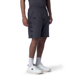 Szorty Kappa Gabeyo. Szare szorty męskie Kappa, z bawełny, bez kołnierzyka. Za 227.00 zł.