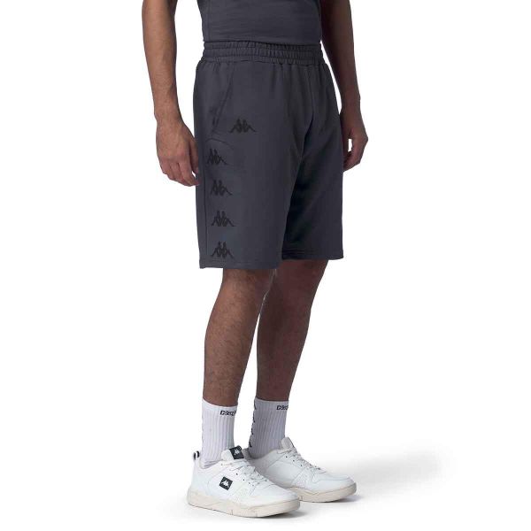 Szorty Kappa Gabeyo. Szare szorty męskie Kappa, z bawełny, bez kołnierzyka. Za 227.00 zł.