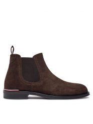 Tommy Hilfiger Sztyblety Core Rwb Hilfiger Suede Chelsea FM0FM04757 Brązowy. Brązowe sztyblety męskie Tommy Hilfiger, ze skóry, bez zapięcia. Za 439.99 zł.