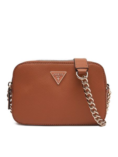 Guess Torebka Noelle II HWZG96 72140 Brązowy. Brązowe torebki klasyczne damskie Guess, z aplikacjami, ze skóry, wizytowe, bez kołnierzyka, bez ramiączek. Za 299.99 zł.