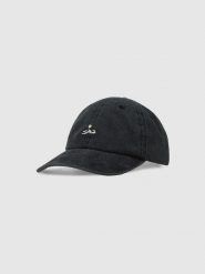4F Czapka z daszkiem strapback damska - czarna Uniwersalny. Czarne czapki z daszkiem damskie 4f, bez wzorów, z bawełny. W wyprzedaży za 49.99 zł.