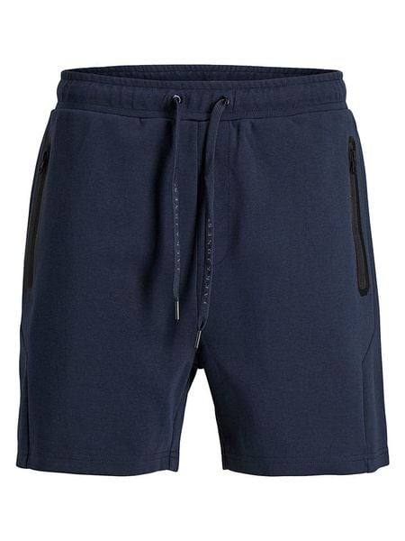 Jack & Jones Szorty dresowe "Gordon" w kolorze granatowym rozmiar: L. Niebieskie szorty męskie Jack & Jones, z dresówki, bez kołnierzyka. Za 109.78 zł.