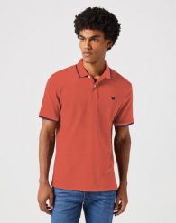 WRANGLER MĘSKA KOSZULKA POLO SHIRT BURNT SIENNA 112352857. Koszulki polo męskie Wrangler, m, bez wzorów, bez ramiączek. Za 99.99 zł.