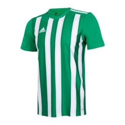 Koszulka Mężczyzna Adidas Striped 21 zielony. Białe t-shirty sportowe męskie Adidas, m, z jersey, bez ramiączek, do piłki nożnej. Za 43.99 zł.