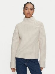 Calvin Klein Golf K20K207439 Écru Regular Fit. Golfy damskie CALVIN KLEIN, l, bez wzorów, z wełny, bez ramiączek. Za 769.99 zł.