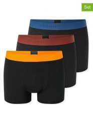 Schiesser Bokserki (3 pary) w kolorze czarnym rozmiar: XL. Czarne bokserki męskie Schiesser, bez wzorów. Za 130.35 zł.