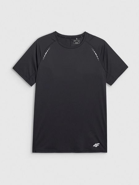 4F Koszulka sportowa w kolorze czarnym rozmiar: S. Czarne t-shirty sportowe męskie 4f, s, z materiału, bez ramiączek, outdoorowe. Za 79.03 zł.