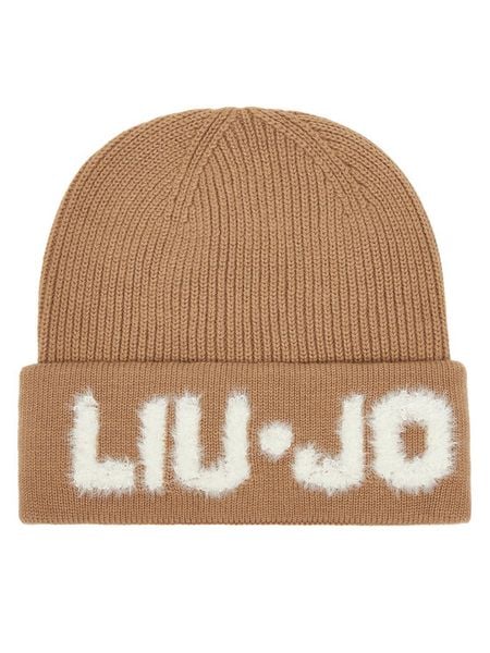 Liu Jo Czapka 2F5059 M0300 Beżowy. Brązowe czapki zimowe damskie Liu Jo, z wełny. Za 219.99 zł.