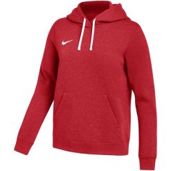 Bluza damska Nike Park 26 Fleece Hoodie czerwona. Czerwone bluzy bez kaptura damskie Nike, bez wzorów, z bawełny, bez ramiączek, z kapturem. Za 186.99 zł.