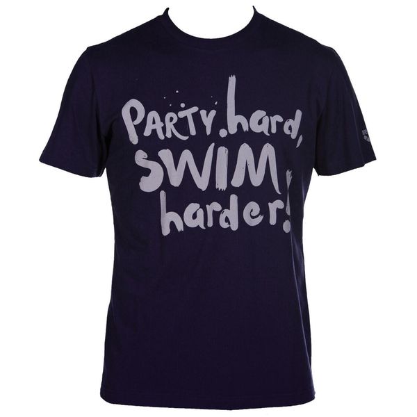 Koszulka sportowa Arena Separates Tee Slogan. Niebieskie t-shirty sportowe męskie Arena, m, z bawełny, bez ramiączek, do pływania. Za 79.00 zł.