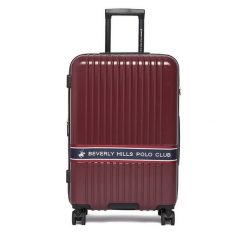 Walizka średnia Beverly Hills Polo Club. Czerwone walizki Beverly Hills Polo Club, bez wzorów, średnie. Za 359.99 zł.