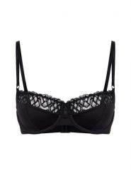 Calvin Klein Biustonosz na fiszbinach Kobiety Sztuczne włókno czarny, 75C. Czarne biustonosze CALVIN KLEIN, bez wzorów, z koronki. Za 179.95 zł.