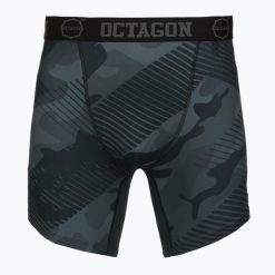 Spodenki treningowe męskie Octagon Legion Black Line. Czarne szorty męskie OCTAGON, z elastanu, bez kołnierzyka. Za 169.99 zł.