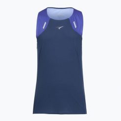 Koszulka do biegania męska Mizuno Tech Light Tank. Czarne t-shirty sportowe męskie Mizuno, l, z materiału, bez ramiączek, do biegania. Za 169.99 zł.