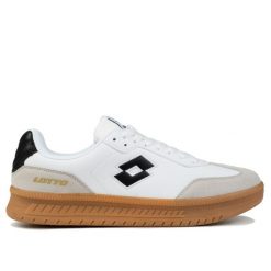 Buty męskie sportowe do chodzenia Lotto MAKERA. Białe buty sportowe na co dzień męskie Lotto, z gumy, bez zapięcia, trekkingowe. Za 129.00 zł.