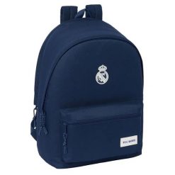 Plecak Safta Real Madrid. Niebieskie plecaki męskie safta, bez wzorów, z materiału. Za 199.00 zł.