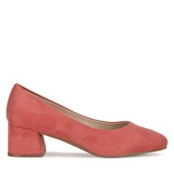 Czółenka Clara Barson. Czerwone czółenka damskie Clara Barson, bez wzorów, bez obcasa. Za 79.99 zł.
