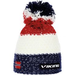 Czapka narciarska dla dorosłych Viking Cornet, z pomponem. Białe czapki zimowe damskie VIKING. Za 58.99 zł.